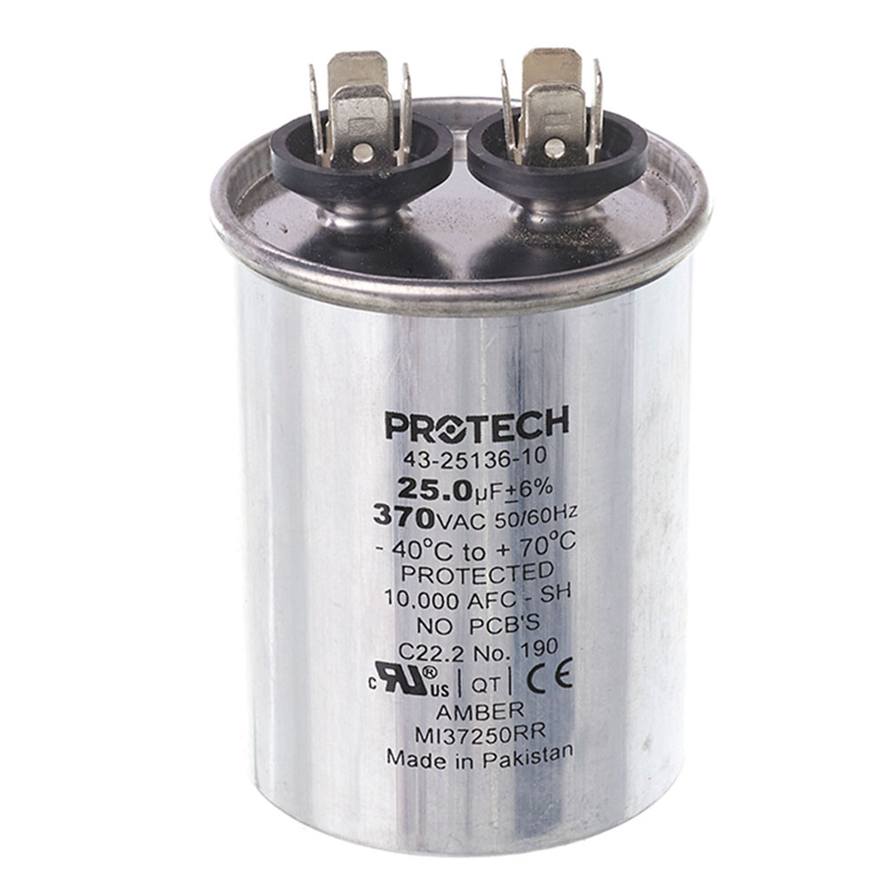 RuudParts.net: Ruud 43-25136-10 Capacitor - 25/370 Single Round